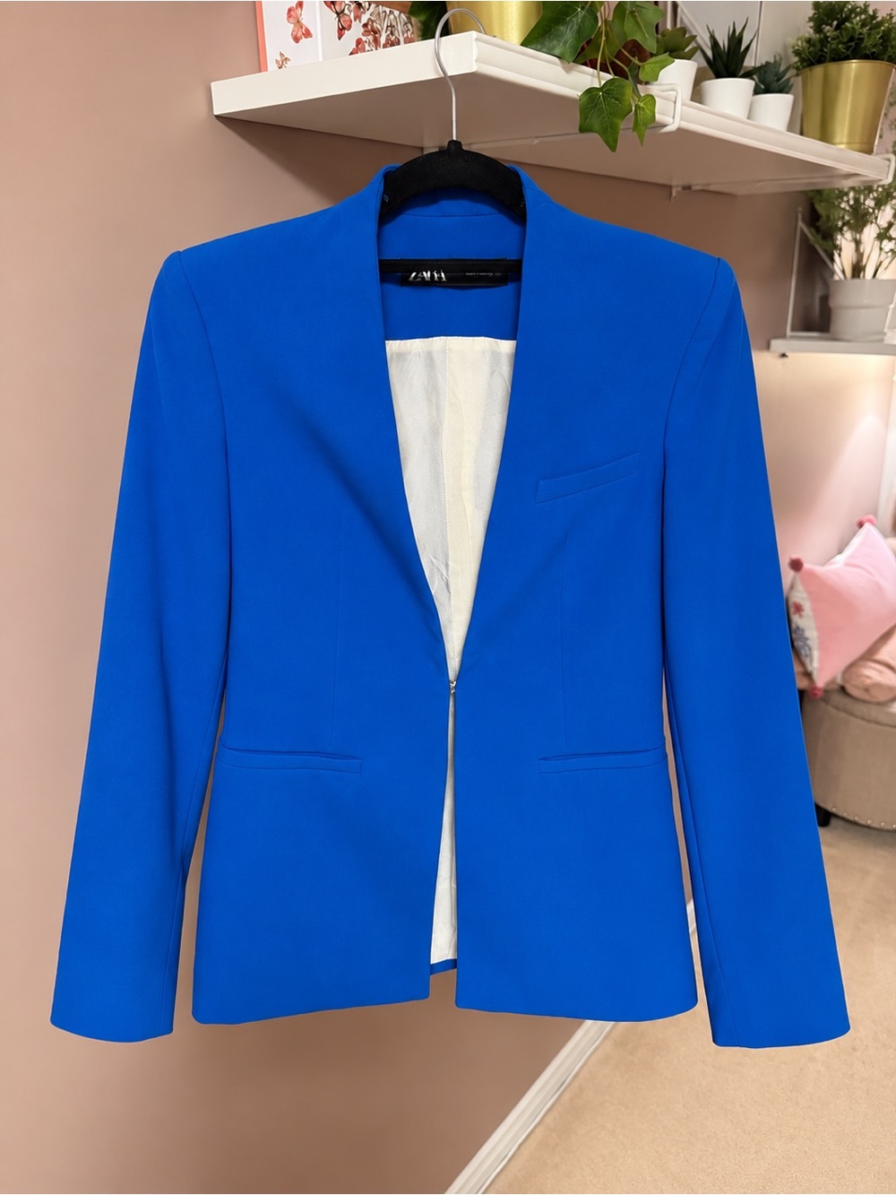 Zara Blue Tailored Blazer and Pants Set